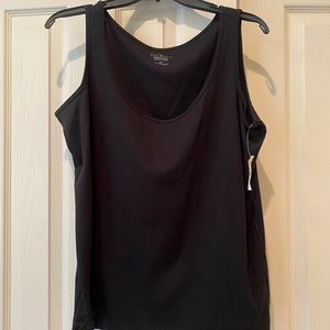 Talbots Black 100% prima cotton tank 1XP